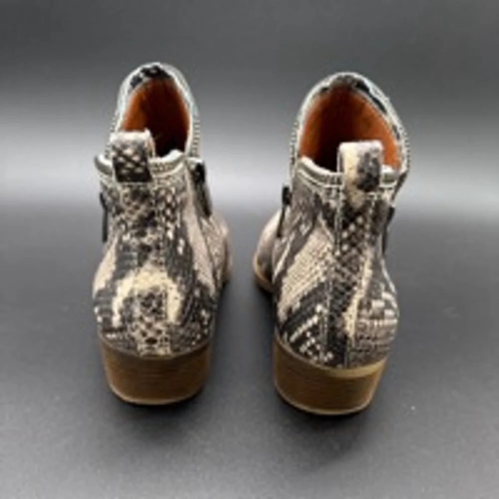 LUCKY BRAND Booties Size 8.5M Python Snake Print - Picture 4 of 6